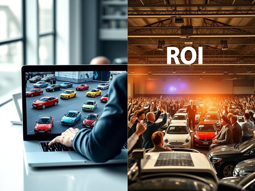 ROI comparison online vs physical car auctions